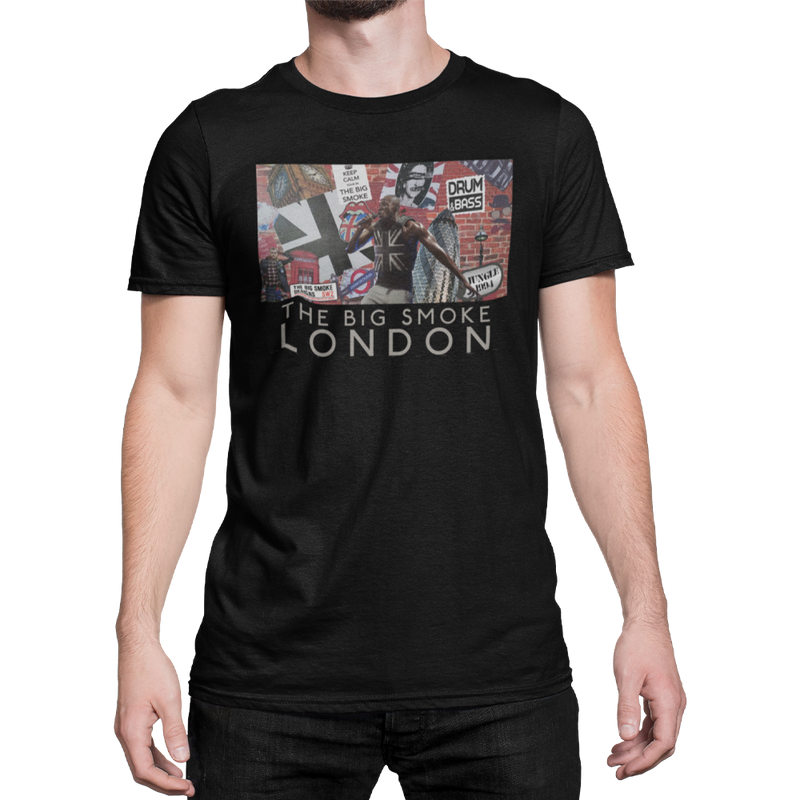 Unisex Heavyweight T Shirt - The Big Smoke "London Collage Design"