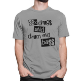 Unisex Heavyweight T Shirt - Sex, Drugs, and Drum and Bass