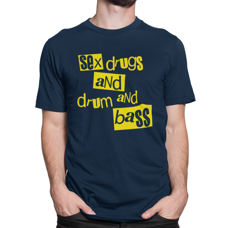 Unisex Heavyweight T Shirt - Sex, Drugs, and Drum and Bass