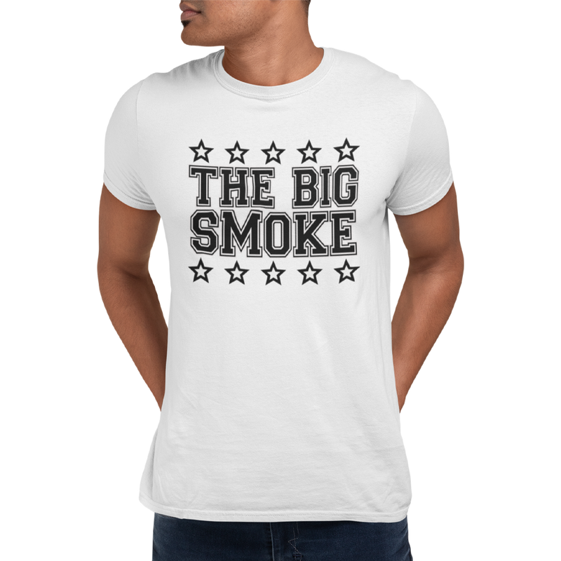 Unisex Heavyweight T Shirt - The Big Smoke "College Design"