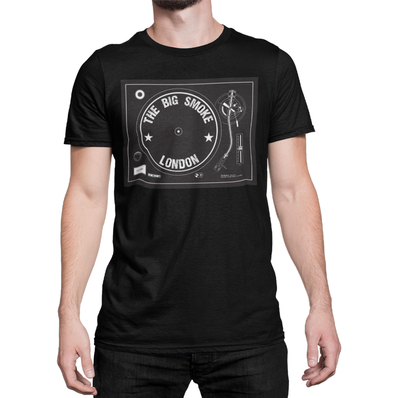 Unisex Heavyweight T Shirt - The Big Smoke "Turntable Design"