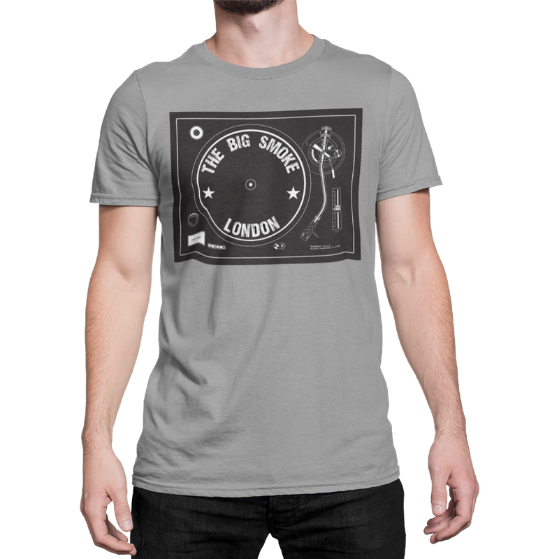 Unisex Heavyweight T Shirt - The Big Smoke "Turntable Design"