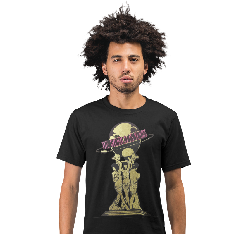 Unisex Heavyweight T Shirt - The World Is Yours
