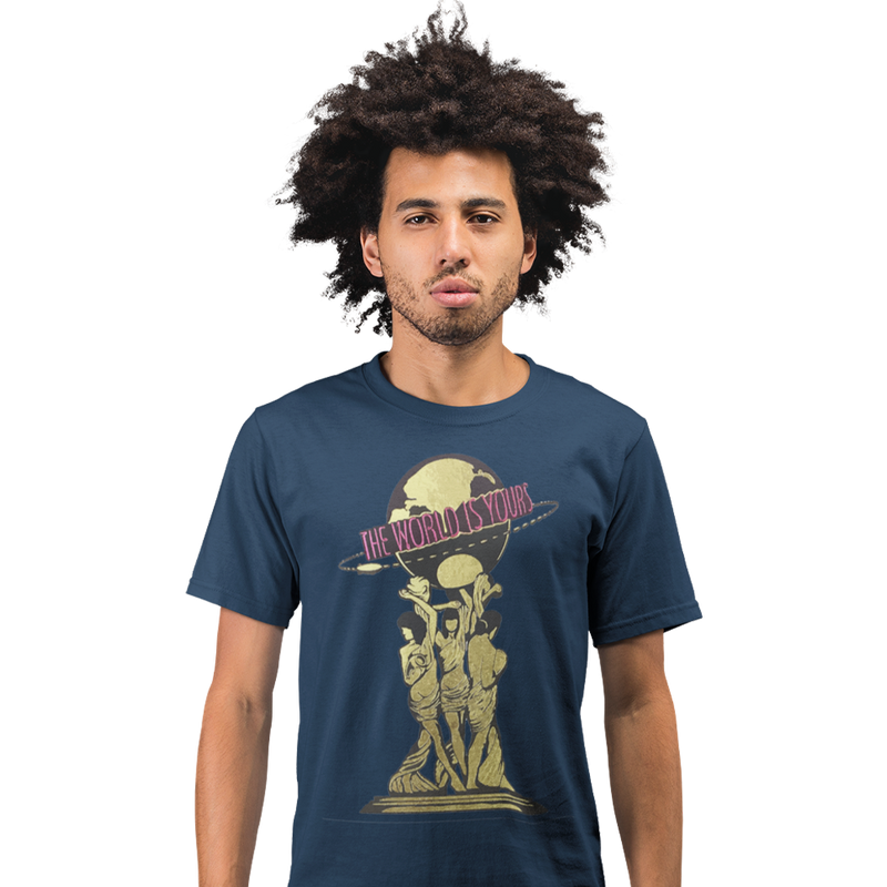 Unisex Heavyweight T Shirt - The World Is Yours