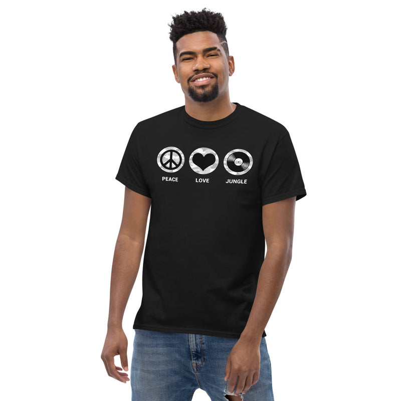 Unisex Heavyweight T Shirt - Peace, Love, Jungle