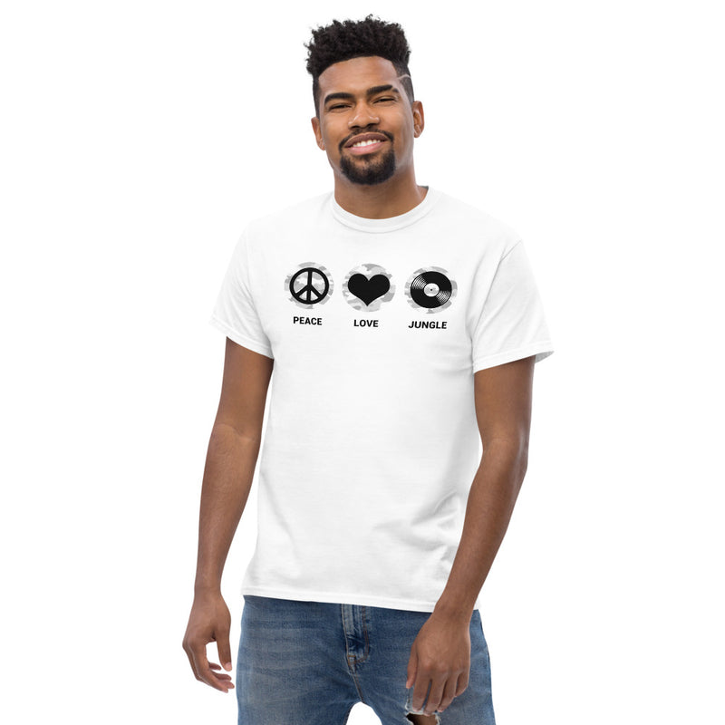 Unisex Heavyweight T Shirt - Peace, Love, Jungle