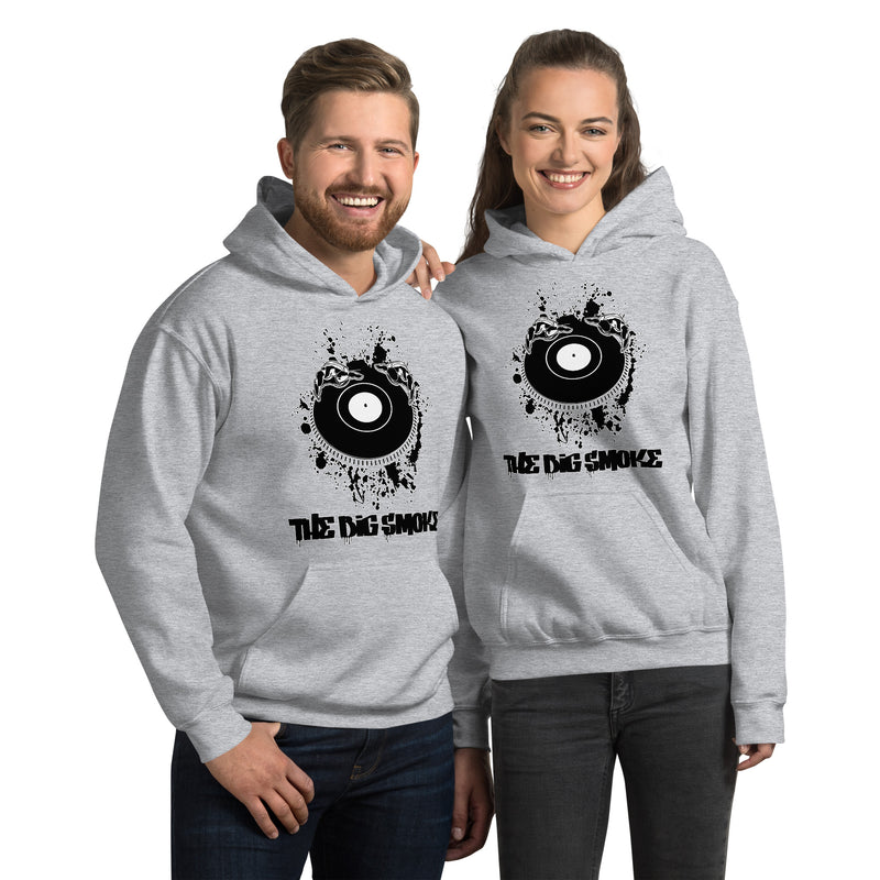 Unisex Hoodie - Big Smoke Turntable Paint Splash Design